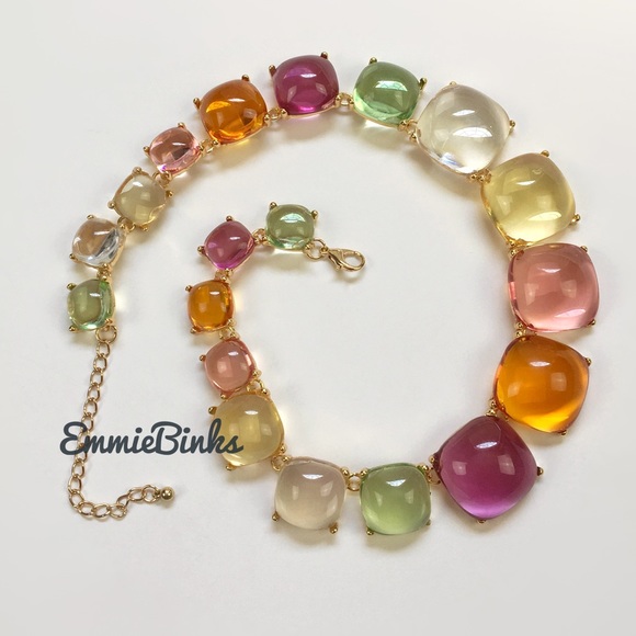 New Zara Multicolor Resin Cube Necklace - Picture 6 of 16